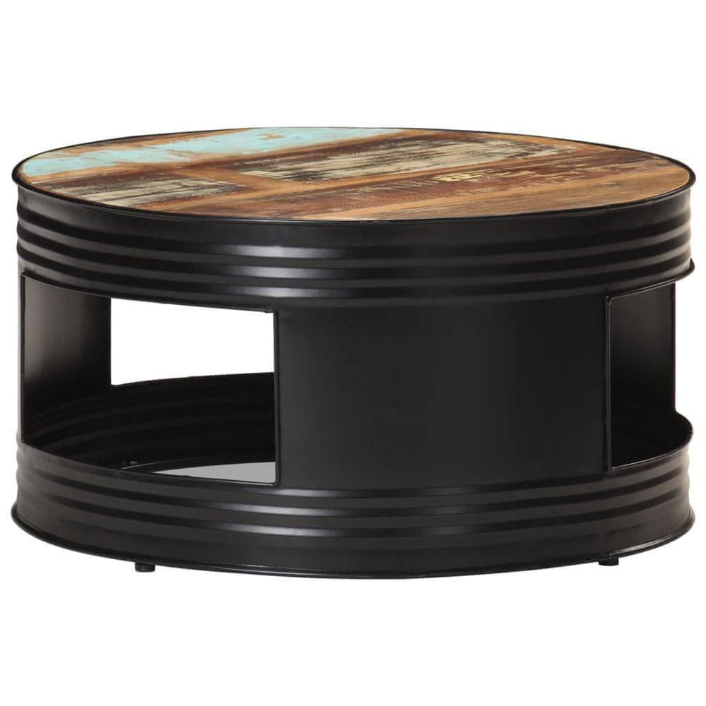 Petromila vidaXL Konferenčný stolík, čierny 68x68x36 cm, recyklovaný masív